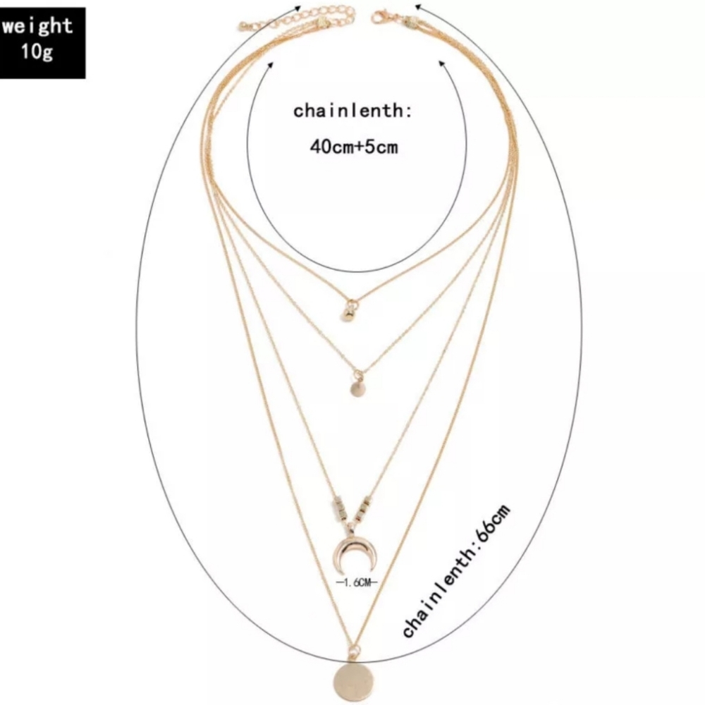 Goldtone Layered Necklace - Picture 5 of 6
